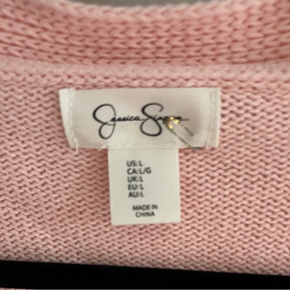 210 Jessica Simpson new without tags large heart cardigan sweater cropped - Picture 2 of 2